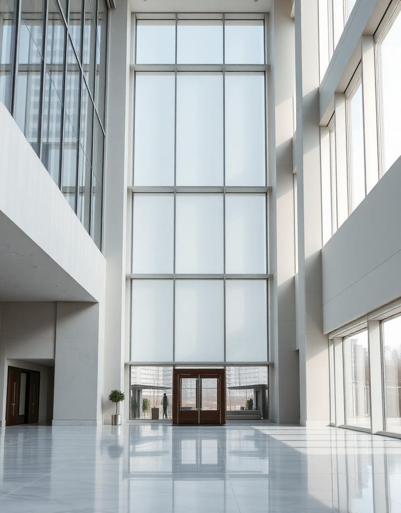 Spotless corporate lobby maintained by Shiny-Clean